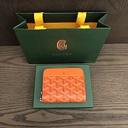 Okify Goyard Orange Zipper Small Wallet 11.5x9.5cm - 1
