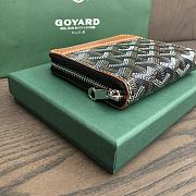 Okify Goyard Black And Brown Zipper Small Wallet 11.5x9.5cm - 5