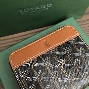 Okify Goyard Black And Brown Zipper Small Wallet 11.5x9.5cm - 3
