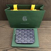 Okify Goyard Dark Blue Zipper Small Wallet 11.5x9.5cm - 4