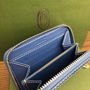 Okify Goyard Blue Zipper Small Wallet 11.5x9.5cm - 2