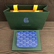 Okify Goyard Blue Zipper Small Wallet 11.5x9.5cm - 4