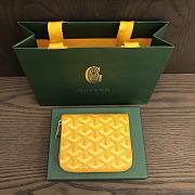 Okify Goyard Yellow Zipper Small Wallet 11.5x9.5cm - 4