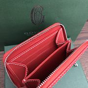 Okify Goyard Red Zipper Small Wallet 11.5x9.5cm - 5