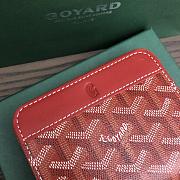 Okify Goyard Red Zipper Small Wallet 11.5x9.5cm - 2