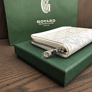 Okify Goyard White Zipper Small Wallet 11.5x9.5cm - 5