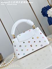 Okify Louis Vuitton x TM Mini Capucines East West Bag White M27636 22x12x8cm - 4