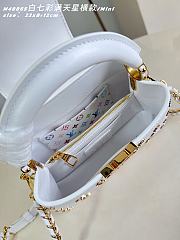 Okify Louis Vuitton x TM Mini Capucines East West Bag White M27636 22x12x8cm - 5
