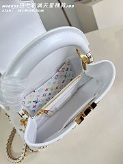 Okify Louis Vuitton x TM Small Capucines East West Bag White M27636 27x14x8cm - 2