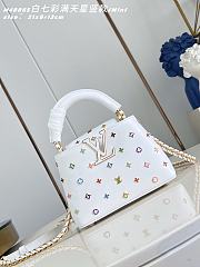Okify Louis Vuitton x TM Mini Capucines East West Bag White M14165 22x12x8cm - 1