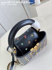 Okify Louis Vuitton x TM Mini Capucines East West Bag Black M27637 22x12x8cm - 2
