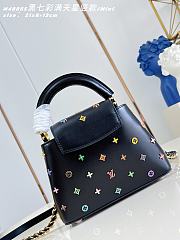 Okify Louis Vuitton x TM Mini Capucines East West Bag Black M27637 22x12x8cm - 3