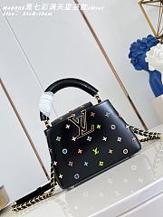 Okify Louis Vuitton x TM Mini Capucines East West Bag Black M27637 22x12x8cm - 1