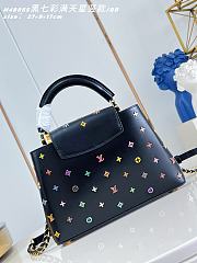 Okify Louis Vuitton x TM Small Capucines East West Bag Black M27637 27x14x8cm - 4