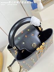Okify Louis Vuitton x TM Small Capucines East West Bag Black M27637 27x14x8cm - 6