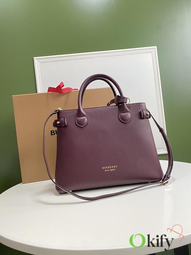 Okify Burberry Banner Bag Red 34x25x16cm - 1