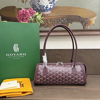 Okify Goyard Bonbonniere Bag Red Burgundy 30x12x10.5cm