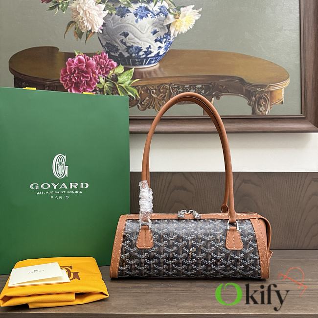 Okify Goyard Bonbonniere Bag Black And Brown 30x12x10.5cm - 1