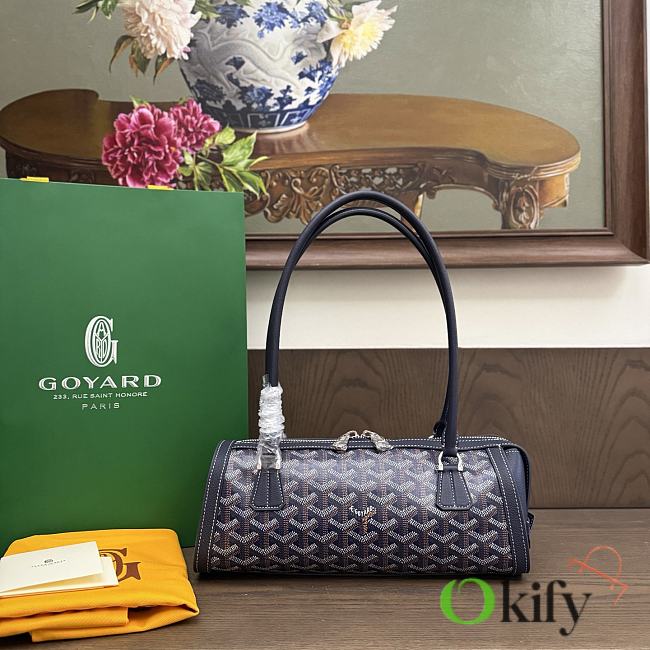 Okify Goyard Bonbonniere Bag Dark Blue 30x12x10.5cm - 1