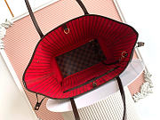 Okify Louis Vuitton Neverfull MM Damier Bag With Red Inside N41358 31x28x14cm - 5