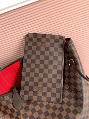 Okify Louis Vuitton Neverfull MM Damier Bag With Red Inside N41358 31x28x14cm - 2