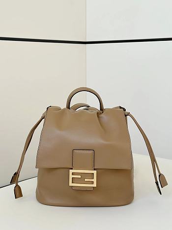 Okify Fendi Beige Backpack 26x23x12cm