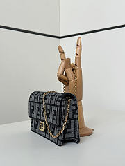 Okify Fendi Baguette Denim Wallet On Chain Bag 21x11.5x5cm - 5