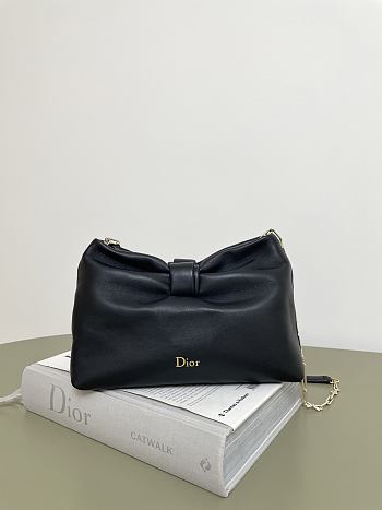 Okify Dior Small Bow Bag Black Lambskin 27x18x8cm