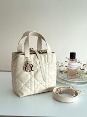 Okify Dior Toujours Vertical Bag White 18x16x12cm - 4