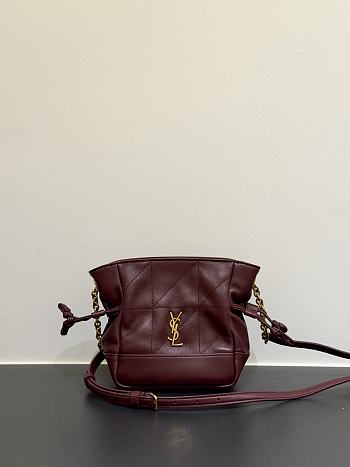 Okify YSL Jamie Mini Bag Red Burgundy 15.5x14.5x8cm