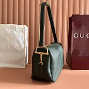 Okify Gucci Half Horsebit Bag Dark Green 31.5x17x12cm - 5