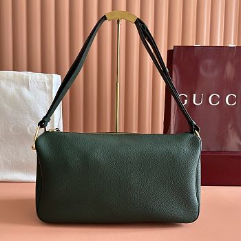 Okify Gucci Half Horsebit Bag Dark Green 31.5x17x12cm