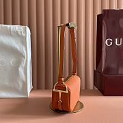 Okify Gucci Half Horsebit Bag Orange 19.5x19x9cm - 3