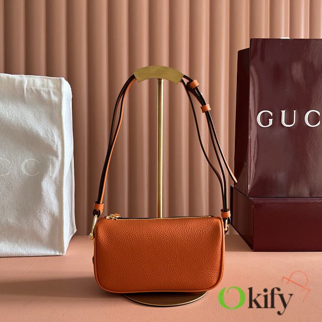 Okify Gucci Half Horsebit Bag Orange 19.5x19x9cm - 1