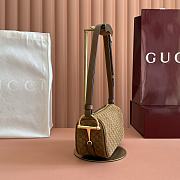 Okify Gucci Half Horsebit Bag Brown Suede 19.5x19x9cm - 6