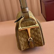 Okify Gucci Half Horsebit Bag Brown Suede 19.5x19x9cm - 3