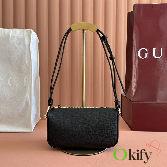 Okify Gucci Half Horsebit Bag Black 19.5x19x9cm - 1