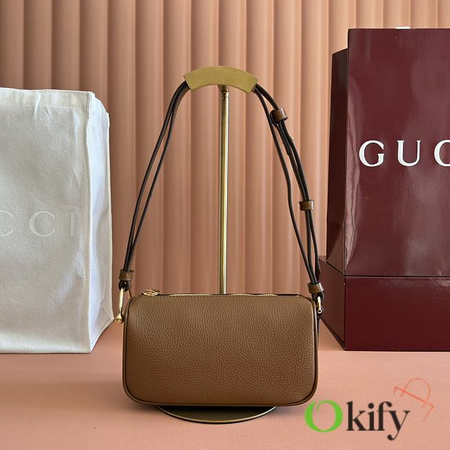 Okify Gucci Half Horsebit Bag Brown 19.5x19x9cm - 1