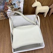 Okify Hermes Lindy 26 Clemence Bag White 26cm - 4