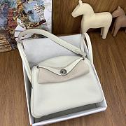 Okify Hermes Lindy 26 Clemence Bag White 26cm - 1