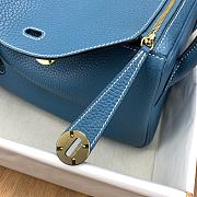 Okify Hermes Lindy 26 Clemence Bag Blue 26cm - 6