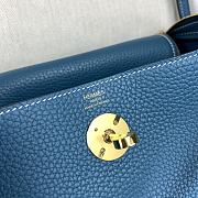 Okify Hermes Lindy 26 Clemence Bag Blue 26cm - 3
