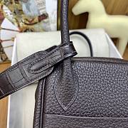 Okify Hermes Lindy 26 Clemence Bag Dark Brown 26cm - 6