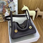 Okify Hermes Lindy 26 Clemence Bag Dark Brown 26cm - 1
