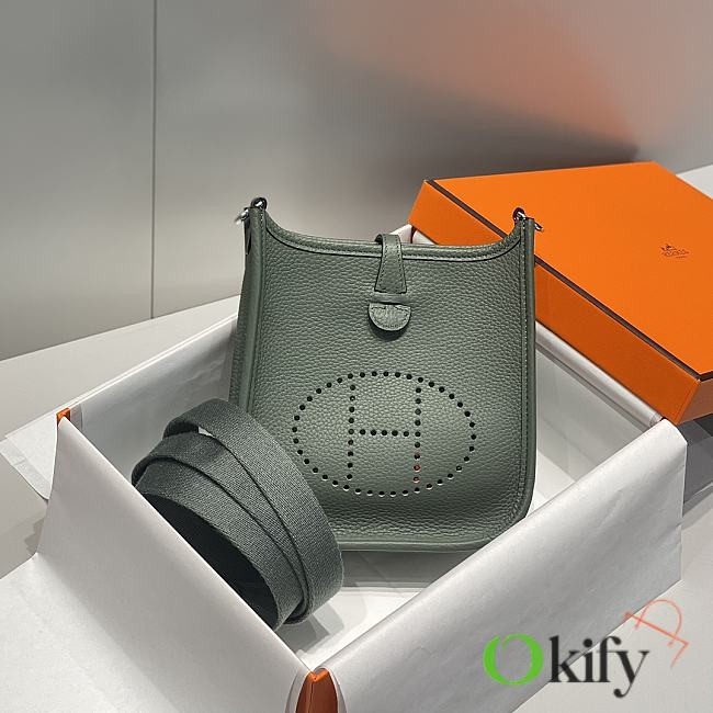 Okify Hermes Evelyne 18 Bag Almond Green - 1