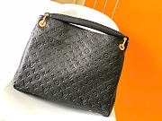 Okify Louis Vuitton Artsy MM Bag Black Embossed M41066 42x30x18cm - 5