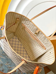 Okify Louis Vuitton Neverfull MM Damier Bag Beige Inside N40604 31x28x14cm - 3