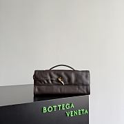 Okify Bottega Veneta Andiamo Clutch Bag Dark Brown Lambskin 31x13x3cm - 1
