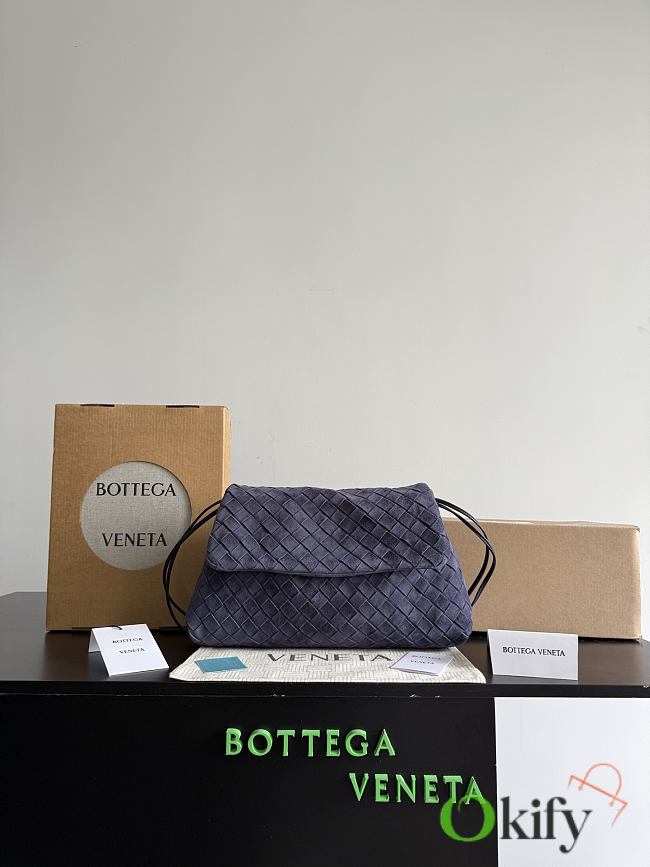 Okify Bottega Veneta Giorno Bag Purple Suede 33x19x8cm - 1