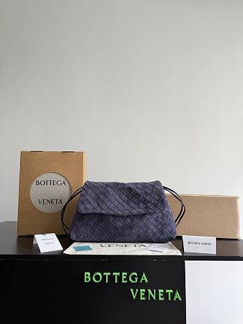 Okify Bottega Veneta Giorno Bag Purple Suede 33x19x8cm